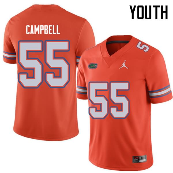 Youth NCAA Florida Gators Kyree Campbell #55 Stitched Authentic Jordan Brand Orange College Football Jersey XOA8165UO